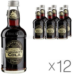 Fentimans Curiosity Cola, Упаковка 12 шт. х 0,275 л, Напій газований Кола с екстрактом трав Фентіманс, скло