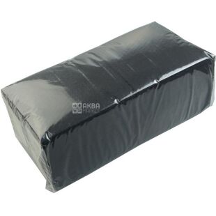 Ruta Fesco, 300 шт., Серветки паперові Рута, одношарові, чорні, 24х24 см