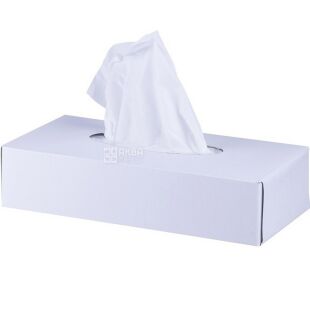 Ruta, 100 шт., Серветки косметичні Рута, 2-шарові, 20х20 см, біла коробка