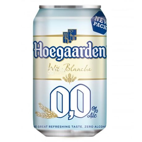 HoeGaarden White, 0,33 л, Хугарден, Пиво безалкогольное, ж/б