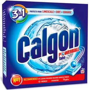 Calgon, 15 шт., Средство для смягчения воды, 3 в 1, в таблетках