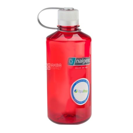 Nalgene, 0,5 л, пляшка для води, Narrow Mouth, червона