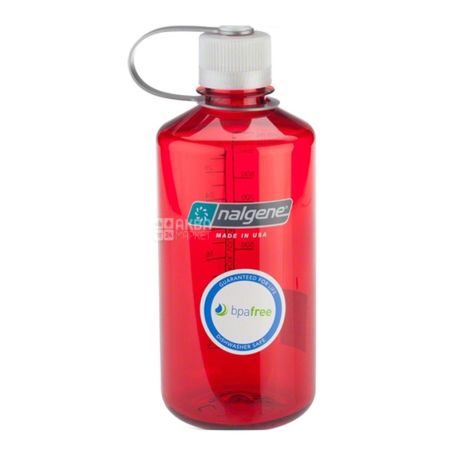 Nalgene, 0,5 л, пляшка для води, Narrow Mouth, червона
