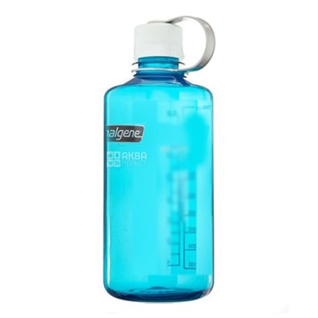 Nalgene, 1 л, пляшка для води, Narrow Mouth, блакитна