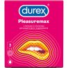 Durex Pleasuremax, 3 шт., Презервативы ребристые, латексные, со смазкой