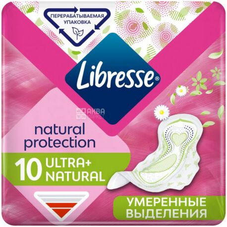 Libresse, Ultra Normal Soft 10 шт., Прокладки гигиенические, 4 капли