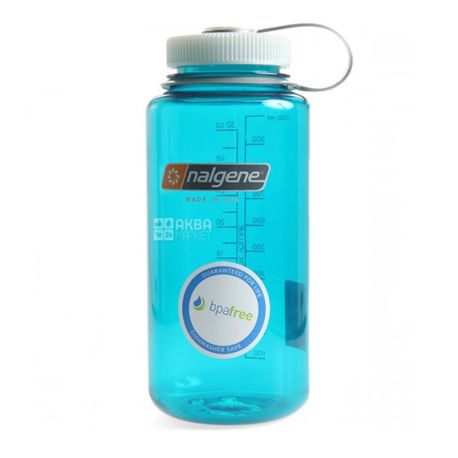 Nalgene, 0,5 л, бутылка для воды, Wide Mouth, голубая