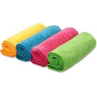 Vileda Microfibre Colors, 4 шт., Серветки універсальні з мікрофібри, 185 х 200 мм, в асортименті
