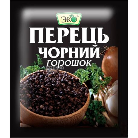 Eco, Pepper Black Peas, 10 g