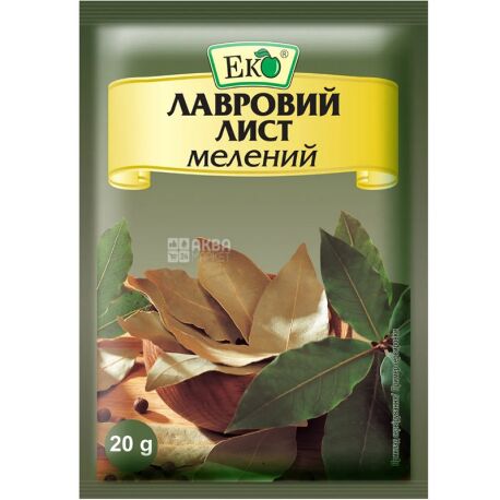 Eco, 20 g, Bay leaf, Dry, Ground, m / s