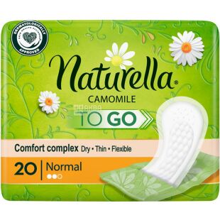 Naturella Camomile, 20 шт., Прокладки ежедневные с ромашкой Натурелла, 2 капли