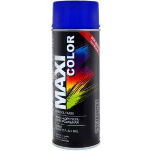 Maxi Color, Ral 5002, 400 мл, Емаль аерозольна, універсальна декоративна, синя