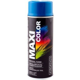 Maxi Color, Ral 5010, 400 мл, Емаль аерозольна, універсальна, декоративна, темно-синя