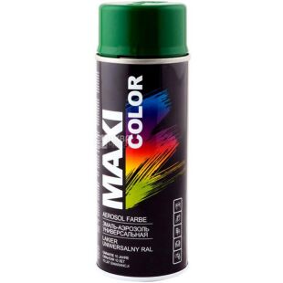 Maxi Color, Ral 6002, 400 мл, Емаль аерозольна, універсальна, декоративна, зелена