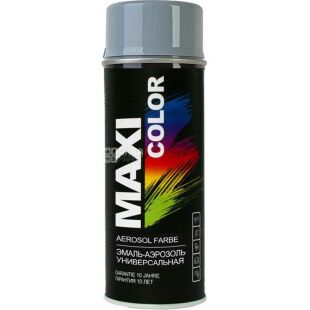Maxi Color, Ral 7001, 400 мл, Емаль аерозольна, універсальна, декоративна, сіра