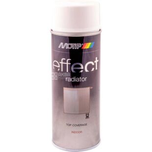 Motip Deco Effect, 400 мл, Эмаль аэрозольная, для бытовых радиаторов, белая матовая