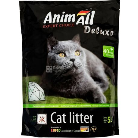 AnimAll, Зеленый изумруд, 2,2 кг, Наполнитель для кошачьего туалета силикагелевый, впитывающий, 5 л