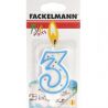 Fackelmann, Свеча для торта, Тройка, парафин, 85 мм