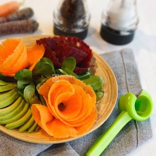 Fackelmann, 15 см, Нож-декоратор, спиралайзер для овощей и фруктов, сталь/пластик