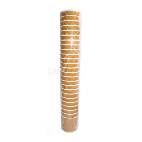 Промтус Бумажный стакан гофрированный коричневый 110 мл, 25 шт, D60