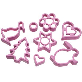 Fackelmann, 8 шт., Набор форм для вырезания печенья, пластик, в ассортименте