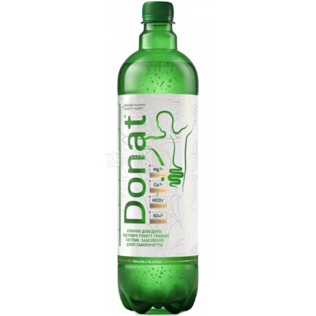 Donat Mg, 1 л, Донат, Вода сильногазированная, с магнием, ПЭТ