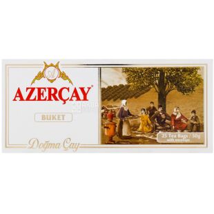 Azercay, Букет, 50 г, Чай черный, крупнолистовой, 25 пак. х 2 г