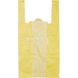 Пакеты майка фасовочные, 100 шт., 30 х 10 х 50 см, желтые