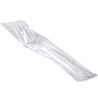 Виделка одноразова, 100 шт, пластик, прозора, в індивідуальній упаковці, 16 см