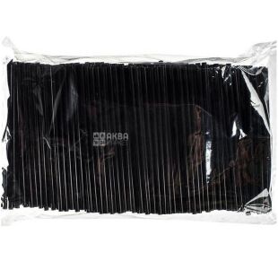 4HoReCa, Трубочки для мартіні без гофри, 500 шт., 12,5 см, чорна, пластикова