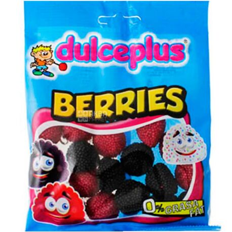 Dulceplus, 100 г, Дульчеплюс, Дикі ягоди, Жувальні цукерки, без глютену	