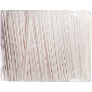 Трубочки котельные без гофры Полоска, 500 шт., 21 см, в индивидуальной упаковке, пластиковые