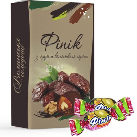 Volyn Sweets, Date with walnuts in chocolate, sweets, 400 g