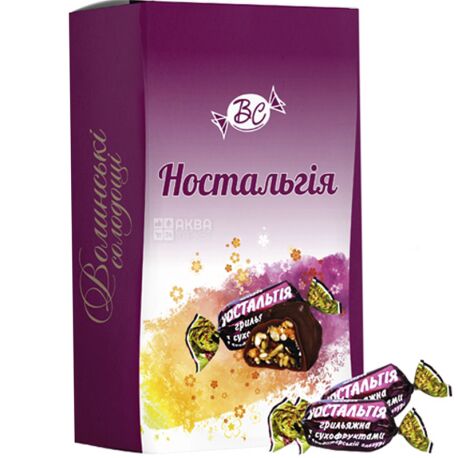 Volyn sweets, Nostalgia, 400 g, Set of sweets, with dried fruits, in chocolate