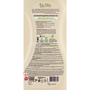BioMio, Bio-Soft, 1000 мл, Кондиционер для белья, с эвкалиптом и экстрактом хлопка, гипоаллергенный