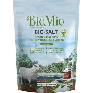BioMio, Bio-Salt, 1000 г, Соль для посудомоечной машины