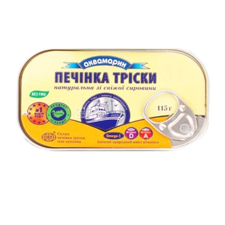 Аквамарин, 115 г, Печень трески