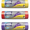 Novax, 15 шт, Пакети для сміття, з затяжкою, в асортименті, 35 л