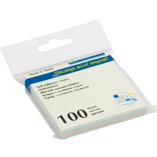 Buromax Pastel, 100 листов, Буромакс, Бумага для записей, желтая, с клейким слоем, 76х76 мм