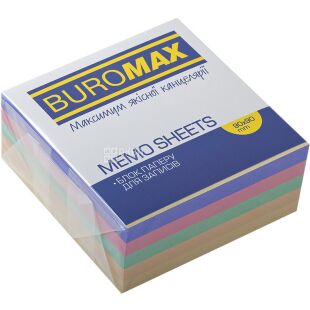 Buromax, 440 аркушів, Буромакс, Папір для записів Зебра, непроклеєний, 90х90 мм