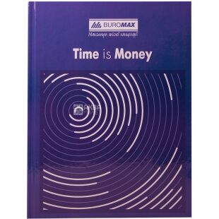 Buromax Time Is Money, 96 листов, Книга канцелярская, клетка, ламинированная обложка, А4