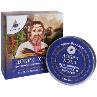 Эликсир, Добра хода, 10 мл, Крем-бальзам при шпоре, косточке, подагре