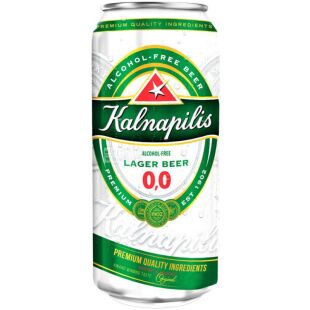 Kalnapilis Non-Alco Classic, 0,5 л, Калнапилис, Пиво белое, безалкогольное, ж/б