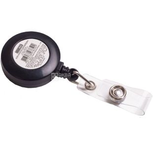 Buromax, Клип-рулетка для бейджа, основа 3 см, шнурок 60,5 см