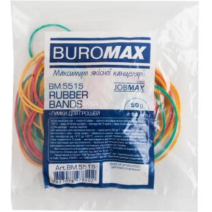 Buromax, Jobmax, 50 г, Гумки для грошей, асорті