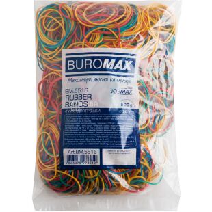 Buromax, Jobmax, 500 г, Гумки для грошей, асорті