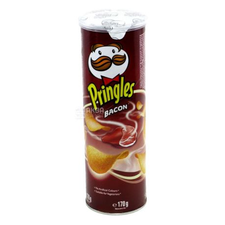 Pringles, 165 г, Чипсы картофельные, Bacon, тубус