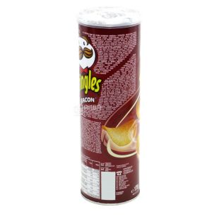 Pringles Bacon, 165 г, Чипси картопляні, Прінглс бекон, тубус