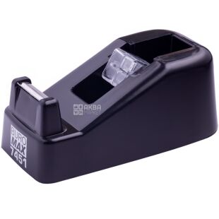 Buromax, Диспенсер для канцелярского скотча, пластиковый, черный, 122x60x50мм