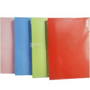 Конверт С6 (0+0), цветной микс, 25 шт., мокроклеящийся клапан, 90 г/м²